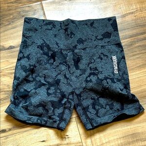 Gymshark Women's Gray Camo Seamless Shorts